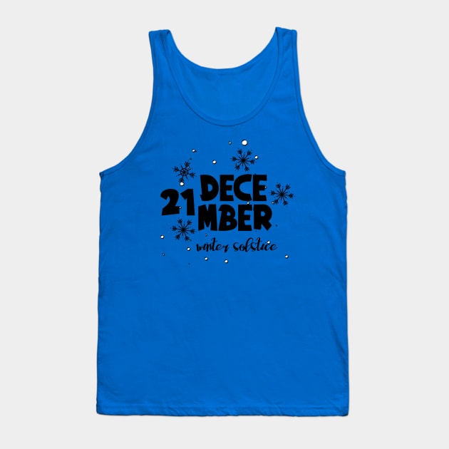 Hello Winter December 21 Winter Solstice Tank Top by Lilac Beetle